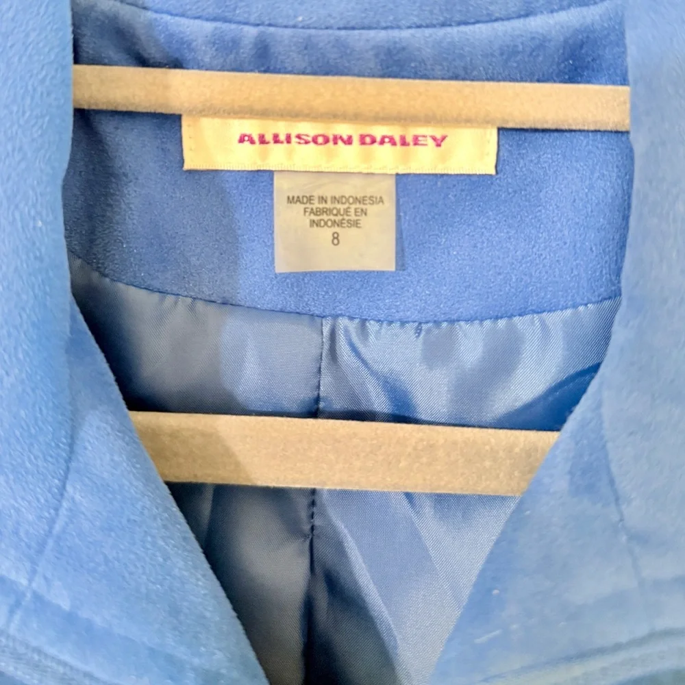 3 for $15 Allison Daley Blue Suede Jacket - Picture 2 of 2